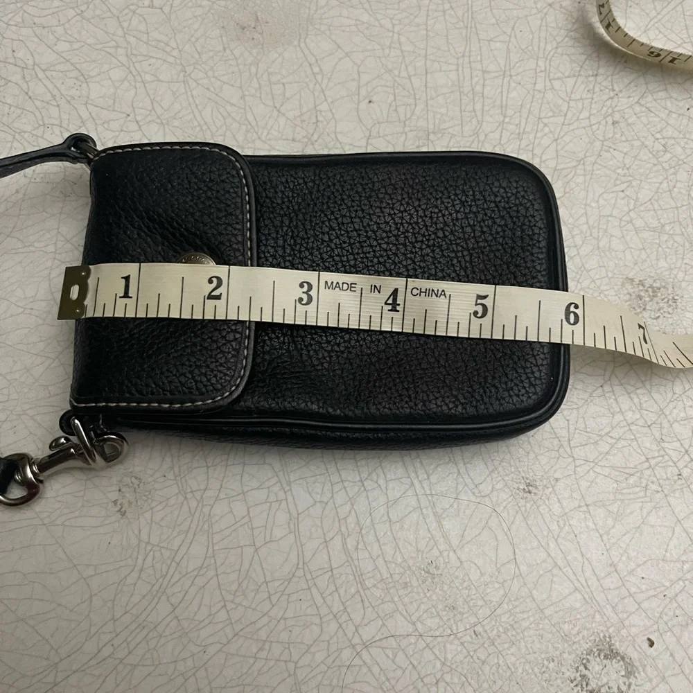 Coach Black Pebbled Leather Phone Case Crossbody - Picture 8 of 9